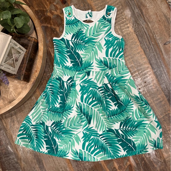 Janie and Jack Other - Janie and Jack Green Leaf Print Kids Dress